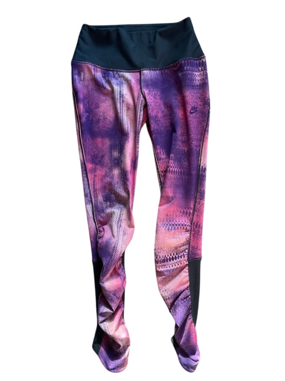 Nike Purple and Pink Printed Performance Leggings